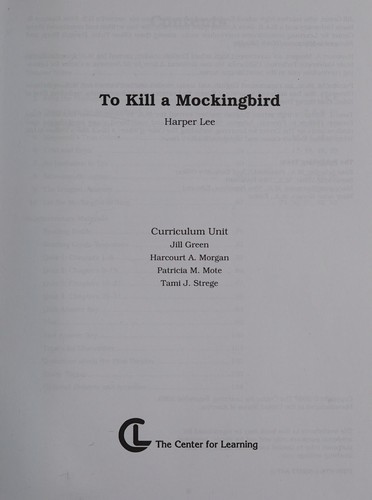 Jill Green: To Kill a Mockingbird, Harper Lee. (Paperback, 2007, See notes)